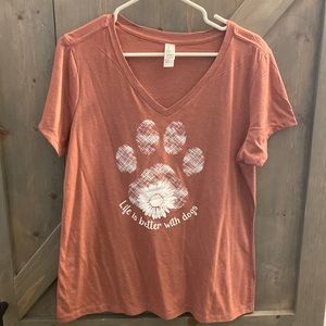 Life is better with dogs t-shirt